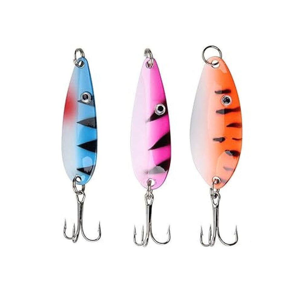 3x Cucharilla De Pesca Anzuelo Triple